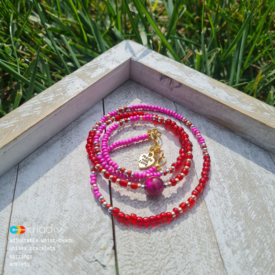 Red Tiger Eye Waist Bead