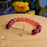 Red Tiger's Eye + Faith - Unisex Bracelet