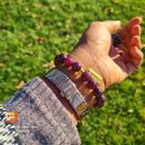 Manifestation - Garnet - 8MM Unisex Bracelet