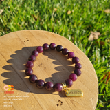 Manifestation - Garnet - 8MM Unisex Bracelet