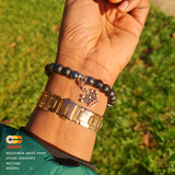 Protection & Grounding - Onyx + Hematite - 8MM Unisex Bracelet