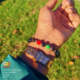 Pan African - Black Jade - 8MM Unisex Bracelet