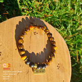 Courage & Strength - Onyx + Tiger Eye - 8MM Unisex Bracelet