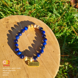 Truth & Harmony - Blue Tiger Eye + Agate - 8MM Unisex Bracelet