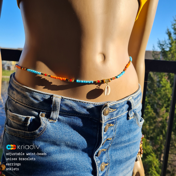 Adjustable waist beads sale